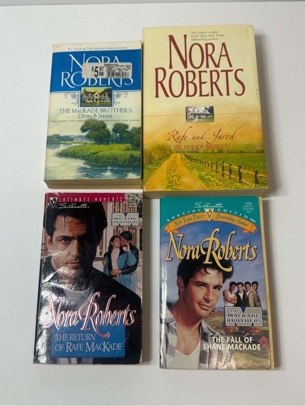 Nora Roberts MacKade Brothers 4 Book Lot Vintage 90s Romance Paperback